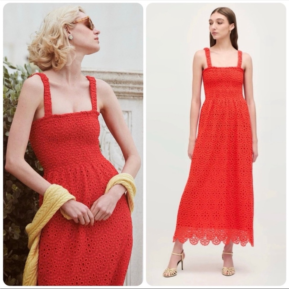 NWT Hill House Home Anjuli Red Lace Nap Dress